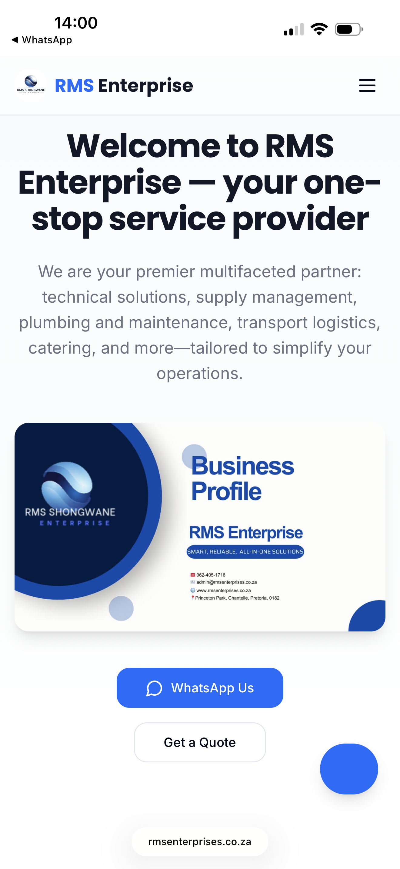 RMS Enterprise — business overview