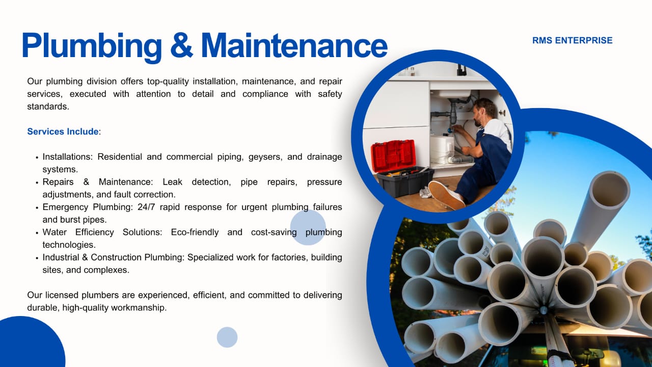 RMS Enterprise — plumbing & maintenance services